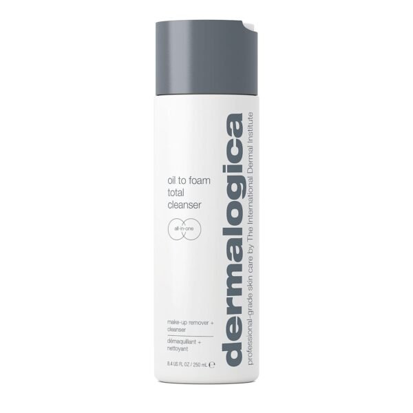 Dermalogica Oil To Foam Total Cleanser for face - Removes make-up, sunscreen, and debris while cleansing skin in one step for ultra-clean, healthy-looking skin, 8.4 fl oz - Image 2