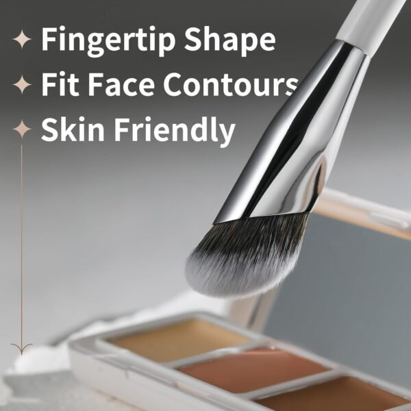 Concealer Brush, Angled Under Eye Makeup Small Foundation Precision Face Blending Brush (193 concealer brush) - Image 5