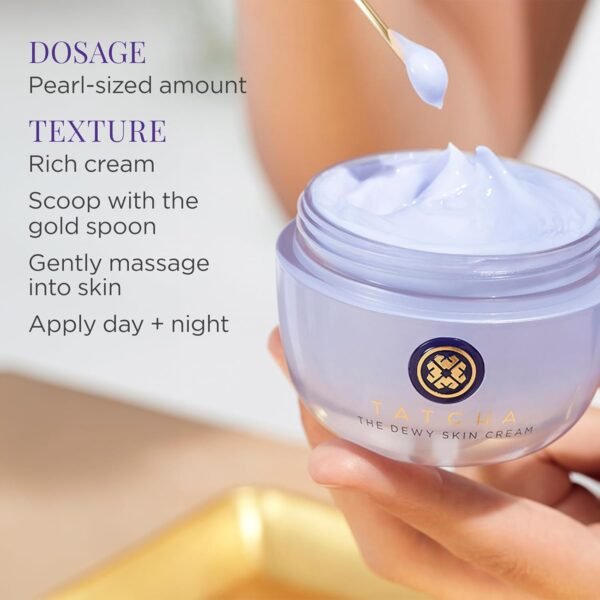 TATCHA The Dewy Skin Cream | Rich Face Cream to Hydrate, Plump and Protect Dry and Combo Skin, 50 ml | 1.7 oz - Image 6