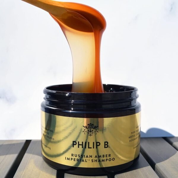 PHILIP B Russian Amber Imperial Shampoo, 12 fl. oz. (355 ml) - Color-Protective Cleanser Restores Frizzy Over-Processed Hair for Weightless Hydration - Image 8