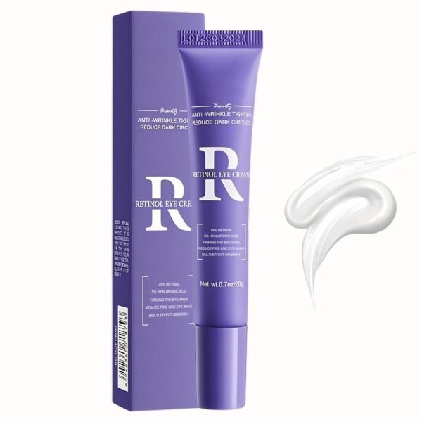 Retinol Eye Cream, Moisturizing Eye Care Daily Anti-Wrinkle Cream with 45% Retinol and 5% Hyaluronic Acid to Smooth and Moisturize Skin, Under Eye Bags, Reduce Dark Circles, Wrinkles (0.7 Ounces) - Image 2