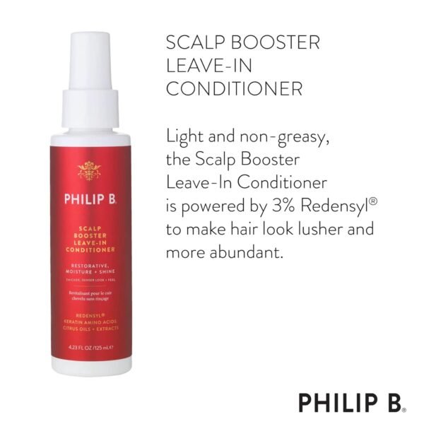 PHILIP B. Scalp Booster Leave-In Conditioner, 4.23 Oz - Scalp Treatment for Thicker, Denser Looking Hair - Made with Redensyl, Keratin Amino Acids and Salicylic Acid - Image 3