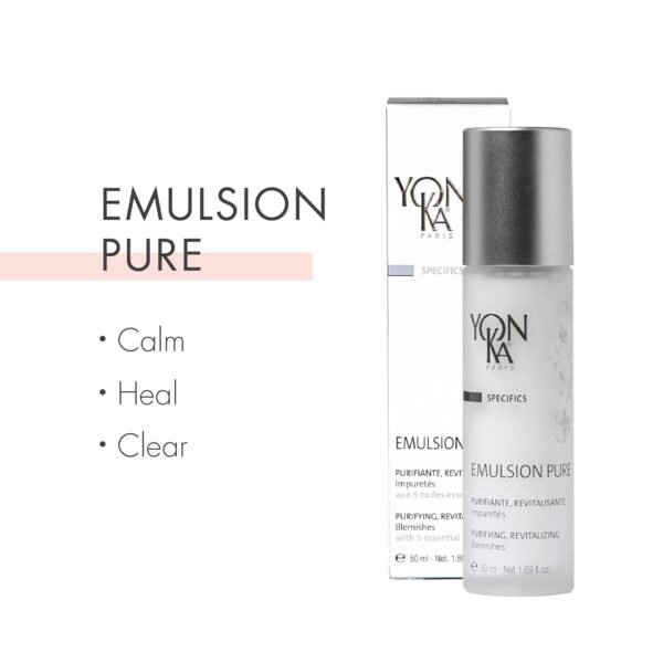 Yonka Specifics Emulsion Pure Purifiante & Regenerante, Purifying and Regenerating Emulsion (1.7 Ounce / 50 Milliliter) - Face Treatment for Acne-Prone Skin Types - Image 3