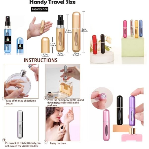 Perfume For Women Poeme Eau De Parfum 3.4 Ounce 3 Pieces Set Bundle With - 5ml Refillable Perfum Atomiser- Hanging Car Smells-Woman Gift Set - Image 5
