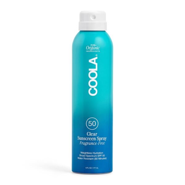 COOLA Organic Sunscreen SPF 50 Sunblock Spray, Dermatologist Tested Skin Care for Daily Protection, Vegan and Gluten Free, Fragrance Free - Image 2