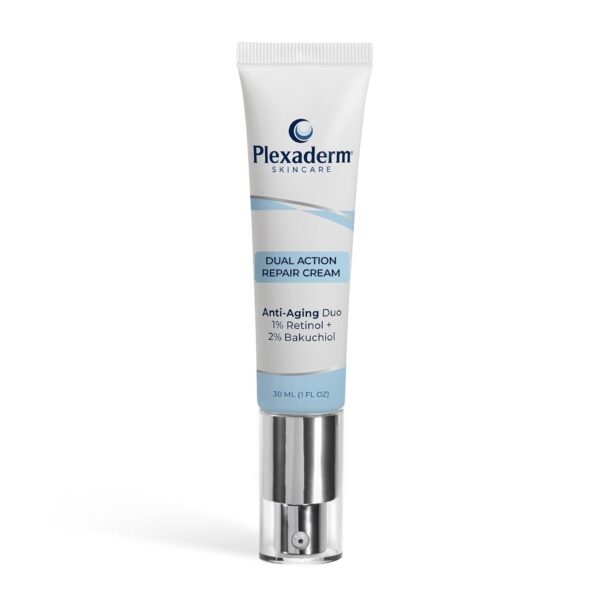 Plexaderm Dual Action Repair 1% Retinol Face Cream. Anti Aging Cream Serum with Retinol, Bakuchiol, and Hyaluronic Acid to Fight Fine Lines and Wrinkles, 1 fl. oz. - Image 2