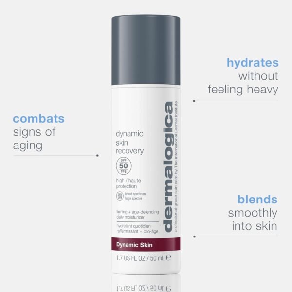 Dermalogica Dynamic Skin Recovery SPF50, Anti-Aging Face Sunscreen Moisturizer, Medium-Weight Non-Greasy Broad Spectrum - Image 3