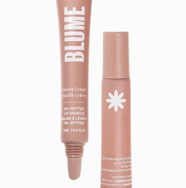 Blume Tri-Peptide Vanilla Lip Balm - Superbalm Lip Moisturizer with Shea Butter and Squalane to Deeply Hydrate & Heal Dry, Cracked Lips - Cruelty Free & Vegan Lip Plumper (0.4 Fl Oz) - Image 6