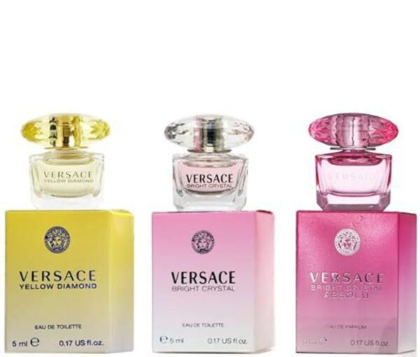 Versace Perfume Gift Set for Women – Mini Variety Gift Set Trio Collection – Absolu, Bright Crystal, Yellow Diamond - Image 6