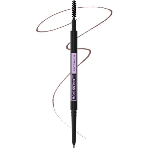 Maybelline Express Brow Ultra Slim Eyebrow Makeup, Brow Pencil with Precision Tip and Spoolie for Defined Eyebrows, Medium Brown, 1 Count - Image 2