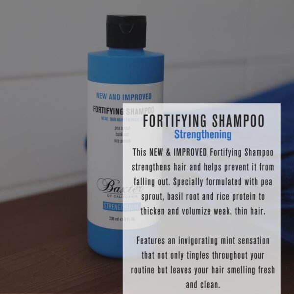 Baxter of California Daily Fortifying Shampoo for Men | All Hair Types| Cleanses and Strengthens | Fresh Mint Scent | Father's Day Gift Guide - Image 6