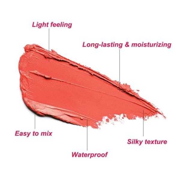 Multi-Use Makeup Blush Stick,Beauty Solid Moisturizer Stick,Waterproof Natural Nude Makeup,Tinted Solid Moisturizer Stick for Eyes Lips Cheek(1#shy pink) - Image 4