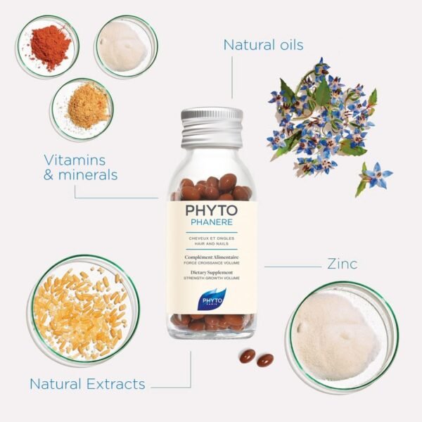 PHYTO Phytophanère 100% Natural Hair Loss Thinning Dietary Supplement, 2-Month Supply 120 Count (Pack of 1) - Image 5