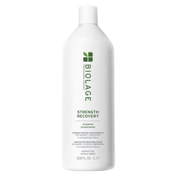 Biolage Strength Recovery Shampoo - Reduces Breakage & Detangles, For Damaged Hair, With Olive Squalane & Vegan Proteins, Paraben & Mineral Oil-Free - Image 2