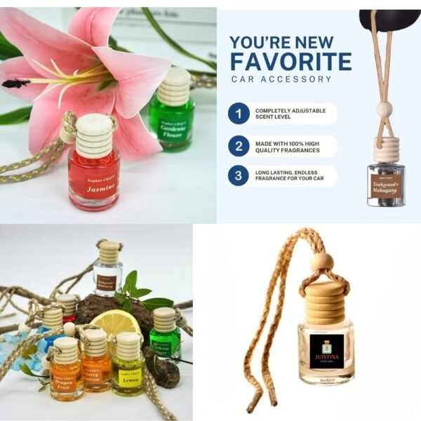 Perfume For Women Poeme Eau De Parfum 3.4 Ounce 3 Pieces Set Bundle With - 5ml Refillable Perfum Atomiser- Hanging Car Smells-Woman Gift Set - Image 4
