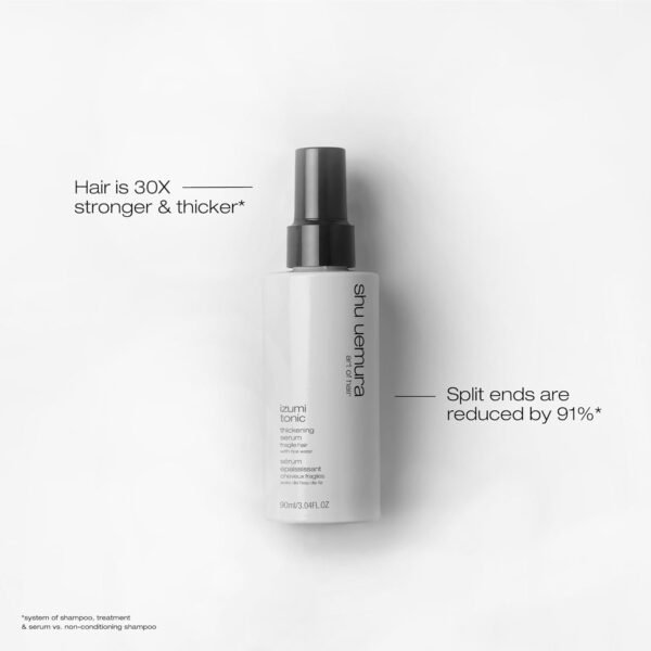 shu uemura art of hair Izumi Tonic Strengthening & Thickening Rice Water Hair Serum - Hydrates & Repairs Damaged Hair, Softens and Adds Shine, With Japanese Rice Water - Image 4
