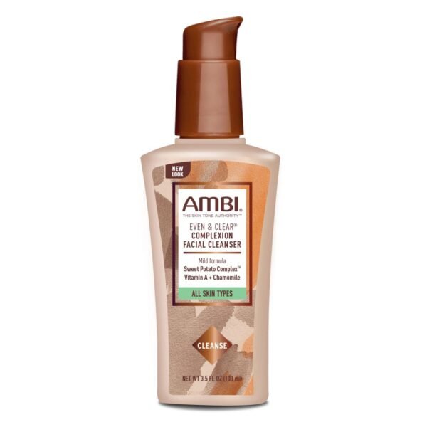 Ambi Even & Clear Complexion Facial Cleanser, For Men & Women, All Skin Types, Sweet Potato, Chamomile, Green Tea, Hydroquinone-free, Soap-free, Alcohol-free, Fragrance-free, Dye-free, 3.5 Fl Oz - Image 2
