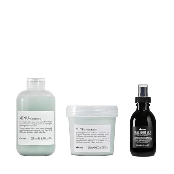 Davines All In One Milk Lotion + Minu Shampoo + Minu Conditioner - Image 2