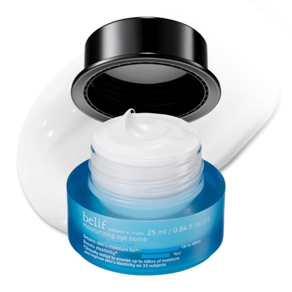 belif Peptide Eye Bomb, Anti-Aging Eye Cream for Wrinkles, Fine Lines, Crow’s Feet & Eye Bags, 48hr Hydration with Ceramide, Squalane, Caffeine, Dermatologist-Tested Korean Skincare, 0.84 fl.oz - Image 2