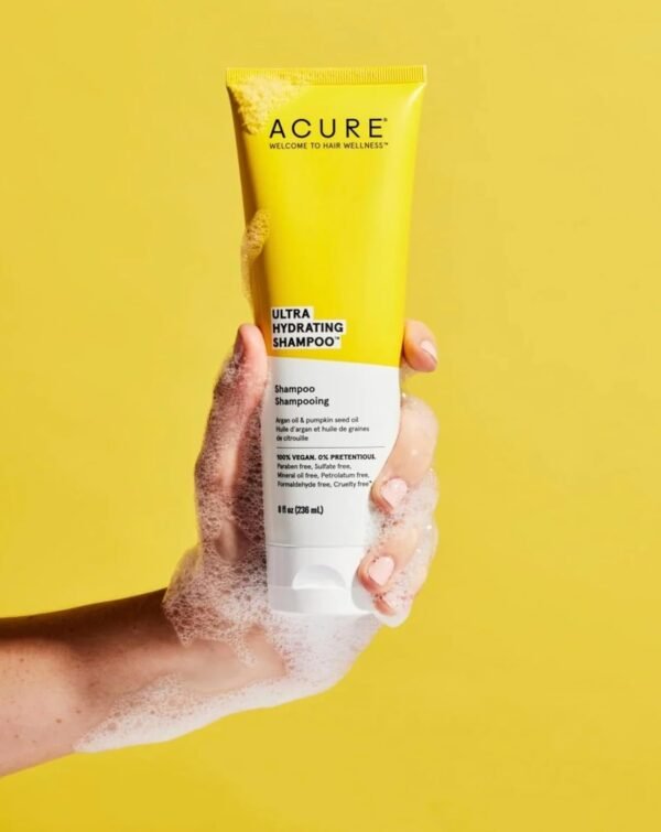 Acure Ultra Hydrating Shampoo – Deep Moisture & Nourishing Formula for Dry, Dehydrated Hair, Restores Hydration, Vegan, Sulfate & Paraben-Free, 8 Fl Oz - Image 3