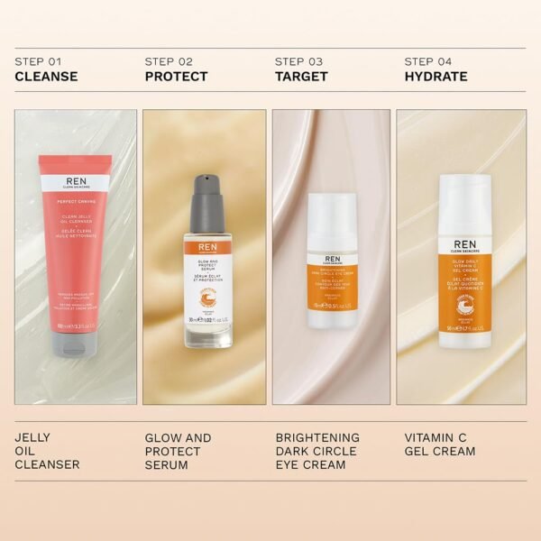 REN Clean Skincare Glow Daily Vitamin - C Gel Cream Antioxidant Face Moisturizer with Cruelty Free & Vegan - Image 5