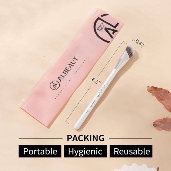 Concealer Brush, Angled Under Eye Makeup Small Foundation Precision Face Blending Brush (193 concealer brush) - Image 8