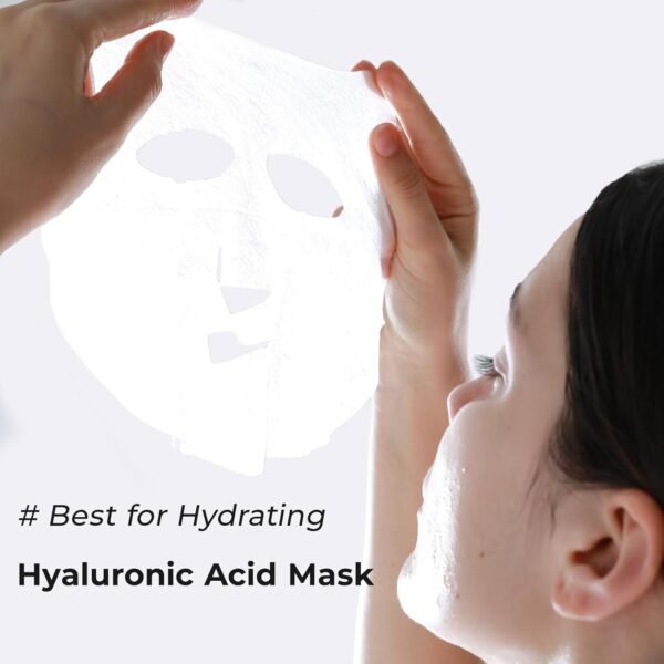 +WIS+ Hyaluronic Acid Face Mask 24 EA with Hyaluronic Acid Serum and Vitamin B5, Hydrating Facial Mask for Dry Skin, Anti-Aging Mask to Plump and Repair Dehydrated Skin, Safe on Sensitive Skin - Image 3