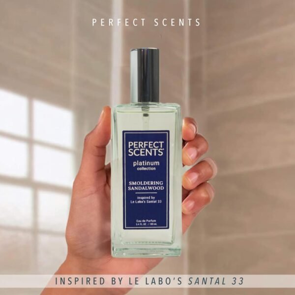 Perfect Scents Fragrances | Inspired by Le Labo’s Santal 33 | Platinum Collection | Smoldering Sandalwood | Unisex Eau de Parfum | Vegan, Paraben & Phthalate Free | Never Tested on Animals | 3.4 Fl Oz - Image 4