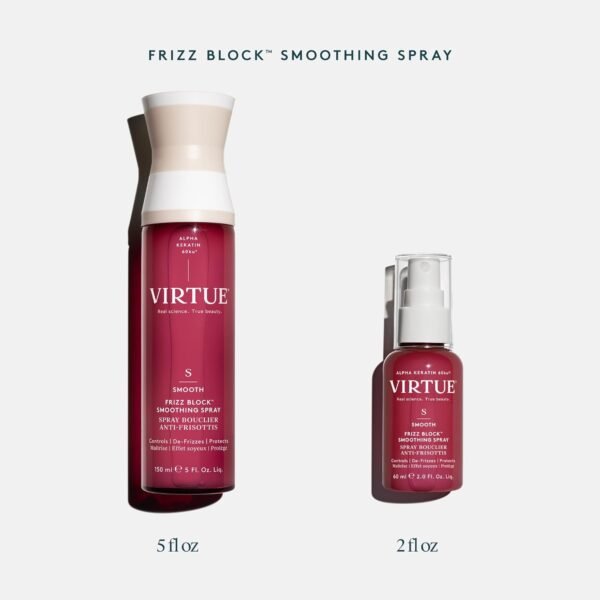 VIRTUE Frizz Block Smoothing Spray, Frizz Control Hair Treatment, Protects from Heat and Humidity, Color Safe, 5 Fl Oz - Image 6