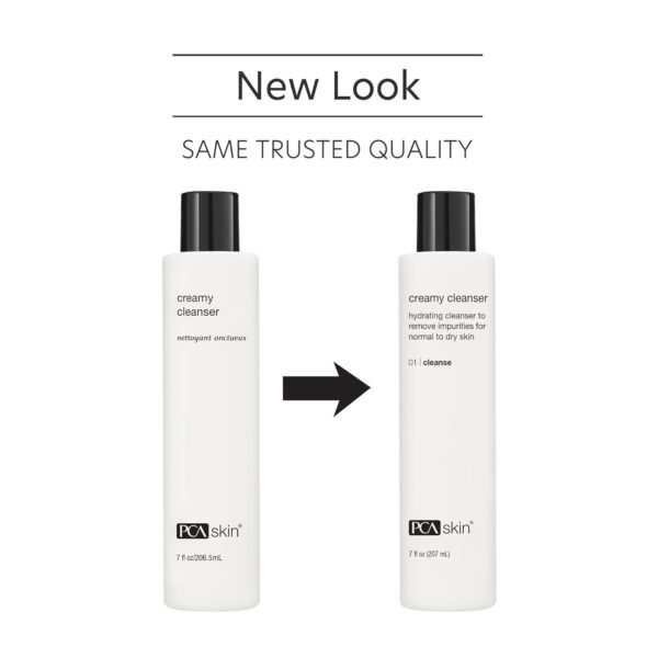 PCA SKIN Creamy Moisturizing Face Cleanser, Gentle Daily Face Wash for Dry and Sensitive Skin, Leaves Skin Feeling Soft and Smooth, Helps Remove Makeup, Dirt, and Impurities from Skin, 7.0 oz Bottle - Image 3