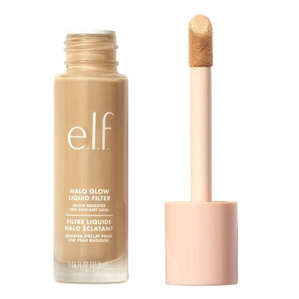 e.l.f. Halo Glow Liquid Filter, Complexion Booster For A Glowing, Soft-Focus Look, Infused With Hyaluronic Acid, Vegan & Cruelty-Free, 5 Medium/Tan - Image 2