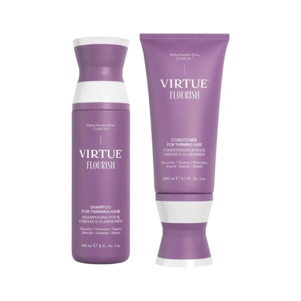 Virtue Flourish Shampoo and Conditioner Set for Fine or Thinning Hair, Sulfate Free Hair Growth Product - Image 2