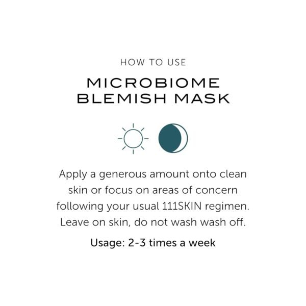 111SKIN Microbiome Blemish Mask | Gentle AHA Exfoliator | Clear & Balance Complexion (2.53 oz) - Image 3