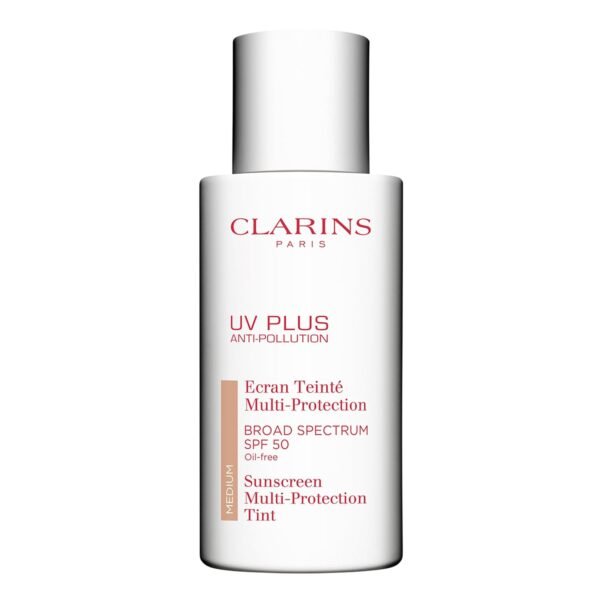 Clarins UV Plus Anti-Pollution, Broad Spectrum SPF 50 Tinted Face Sunscreen | Sheer Finish | Lightweight and Oil-Free | Triple Protection From UVA/UVB Rays, Free Radicals and Pollutants - Image 2