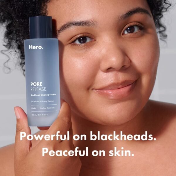 Hero Cosmetics Pore Release Blackhead Clearing Solution - Exfoliating Toner Featuring BHA, PHA, AHA and 2% Salicylic Acid (100 ml) - Image 3
