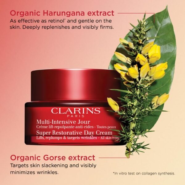 Clarins Super Restorative Day Cream | Anti-Aging Moisturizer For Mature Skin Weakened By Hormonal Changes | Replenishes, Illuminates & Densifies Skin | Lifts & Smoothes | Targets Age Spots & Wrinkles - Image 4