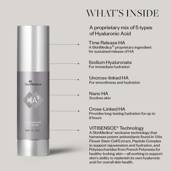 SkinMedica HA5 Rejuvenating Hydrator Hyaluronic Acid Serum for Face with Five Types of Hyaluronic Acid that Smooth Fine Lines and Wrinkles, For All Skin Types, 2 Oz - Image 4