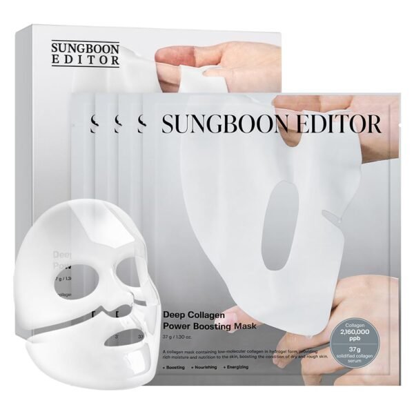 SUNGBOON EDITOR Deep Collagen Overnight mask 37gx4ea | Original Hydrating Collagen Face Mask | Real Collagen 2,160,000PPB for Elasticity |TikTok Trend Items Korean Skin Care - Image 2