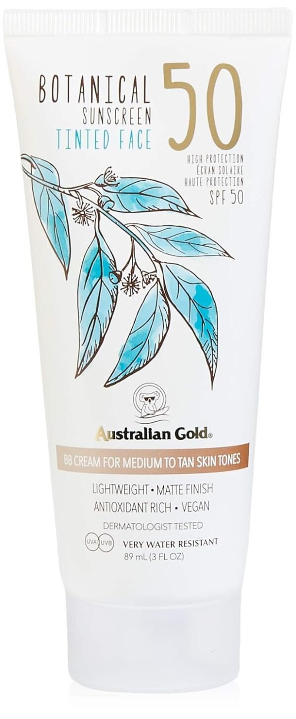Australian Gold - Botanical Tinted Face Cream SPF 50 - Medium/Tan Black 89 ml (Pack of 1) - Image 2
