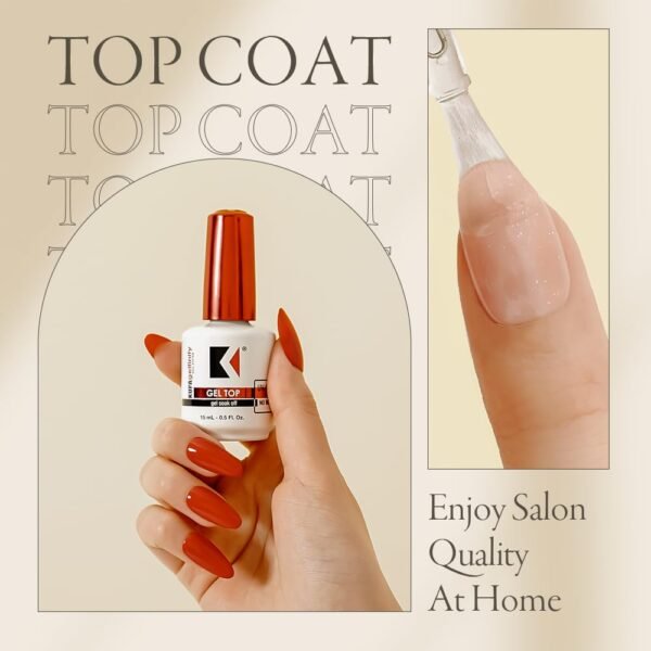 KUPA GelFinity - Soak Off Gel - Top Coat Glossy Finish (No-Wipe) 0.5 Fl Oz - Image 7