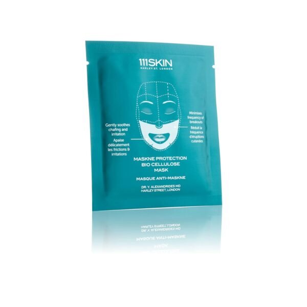 111SKIN Maskne Protection Bio Cellulose Mask | Calm & Strengthen Skin | Use With or After PPE Mask | Set of 5 (0.34 oz each) - Image 4