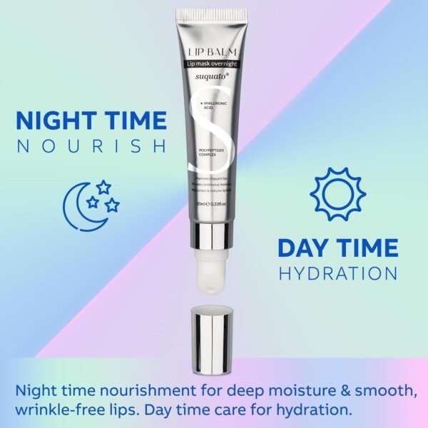 Peptide Lip Treatment Butter Balm: Mini Plumping Gloss Set for Dry Care, With Hyaluronic Acid and Mask Overnight for Glowy Skin, Travel Size Night Hydrating Balm - Image 6
