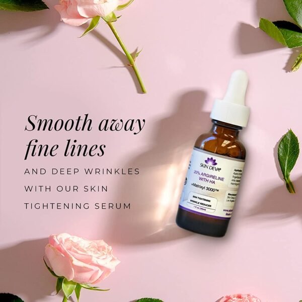 SKIN DEVA 20% Argireline Serum with Matrixyl 3000 Pure Hyaluronic Acid Serum For Face Deep Wrinkle Reducer Anti Aging Tones Skin and Stimulates Collagen Peptides Serum For Face - Image 3