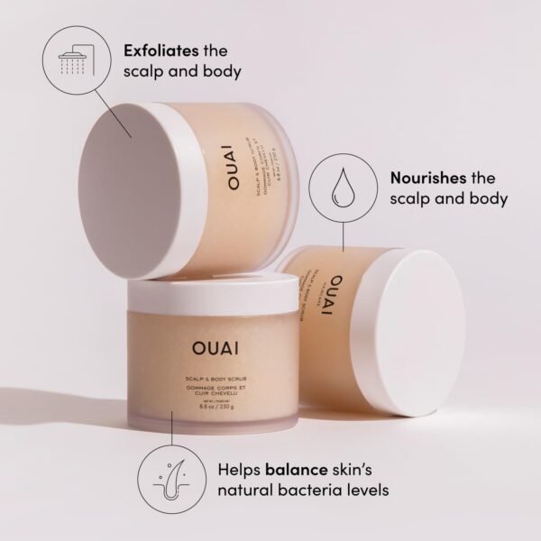 OUAI Travel Kit - Includes Travel Size Leave In Conditioner, Detox Shampoo, Fine to Medium Hair Mask, Scalp & Body Scrub - Travel Size Stocking Stuffers for Women (4 Count) - Image 8