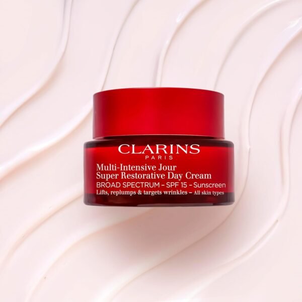 CLARINS Super Restorative Day Cream, Broad Spectrum SPF 15 Sunscreen | Anti-Aging Moisturizer For Mature Skin Weakened By Hormonal Changes | Replenishes, Illuminates & Densifies Skin|Targets Wrinkles - Image 5