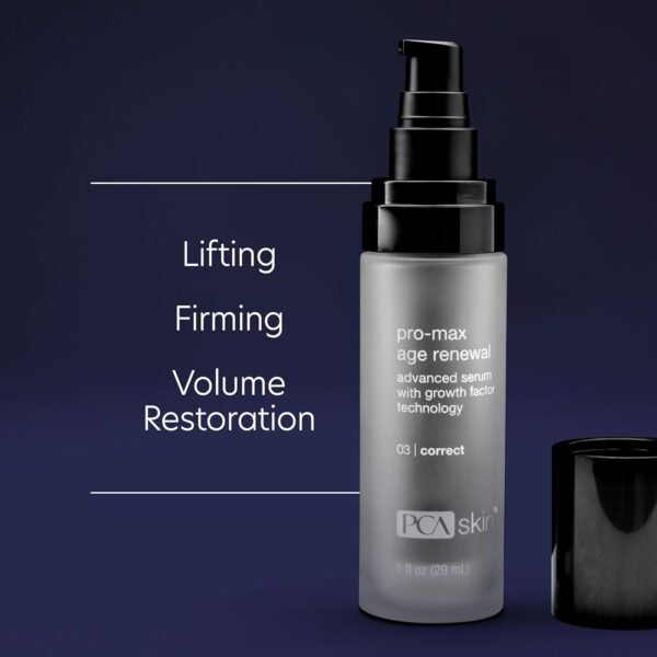 PCA SKIN Pro Max Age Renewal Anti Aging Serum, Anti Aging Face Serum for Reducing Wrinkles and Sagging Skin, Helps Lift and Firm Skin on Face and Neck, Safe For All Skin Types, 1.0 oz Pump Bottle - Image 8