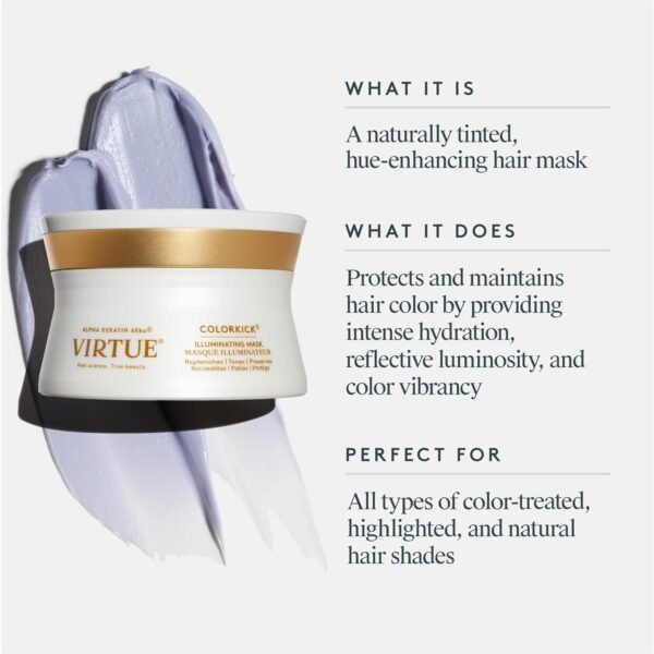 Virtue ColorKick Illuminating Hair Mask | Tones, Nourishes, Preserves Color-Treated Hair - Image 3