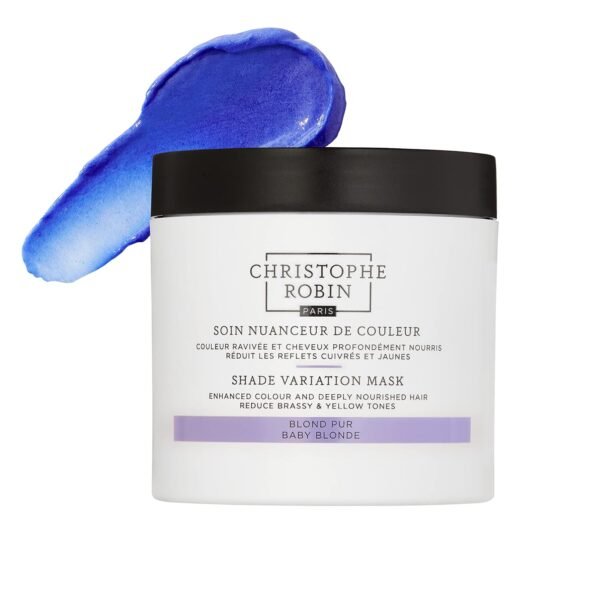 Christophe Robin Shade Variation Mask - Purple Hair Treatment for Neutralizing Brassy and Yellow Tones - Baby blonde 250ml - Image 3