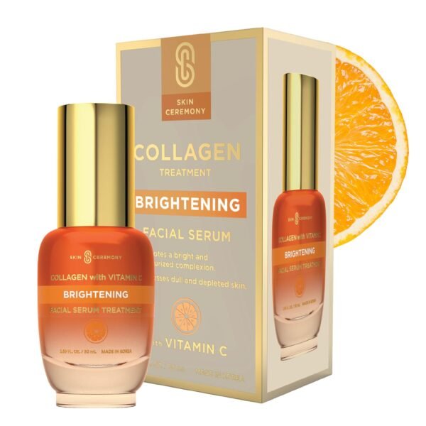 Collagen & Vitamin C Face Serum - Anti-Aging, & Smoothing - Dermatologist Tested, Clean Beauty, Cruelty Free Korean Skin Care for All Skin Types - 1.69 FL.OZ. - Image 2