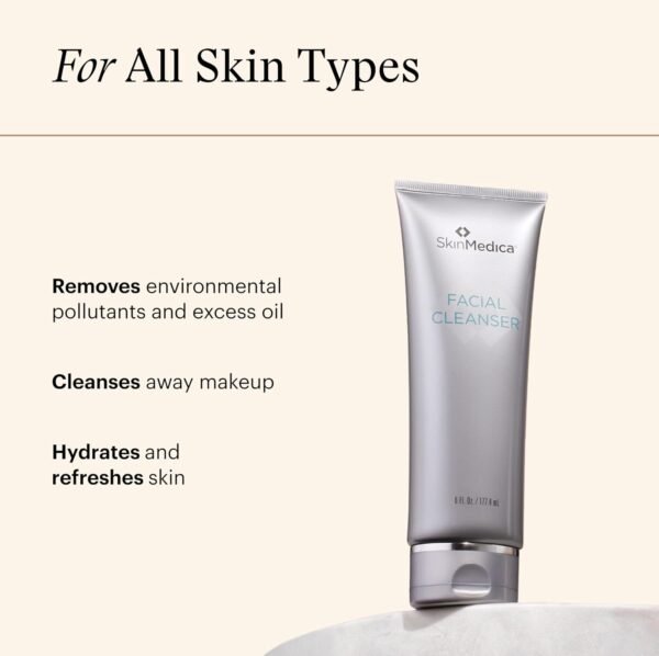 SkinMedica Facial Cleanser - Foaming Face Wash for All Skin Types - Helps Remove Dirt, Oil & Makeup - Enriched with Soothing Panthenol to Encourage Healthy-Looking Skin (6 fl oz) - Image 3